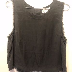 Cloth & Stone Black Top W/Button Down Back